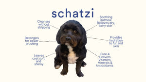 
            
                Load image into Gallery viewer, Schatzi Pet Shampoo with Pure4 &amp;amp; Soothing Oatmeal 8 fl oz.
            
        